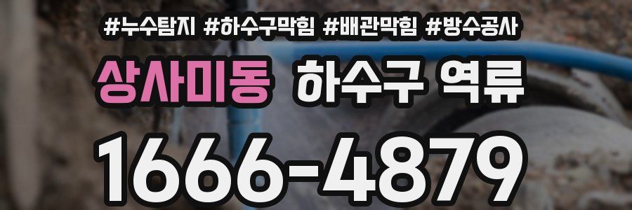 상사미동 하수구 역류