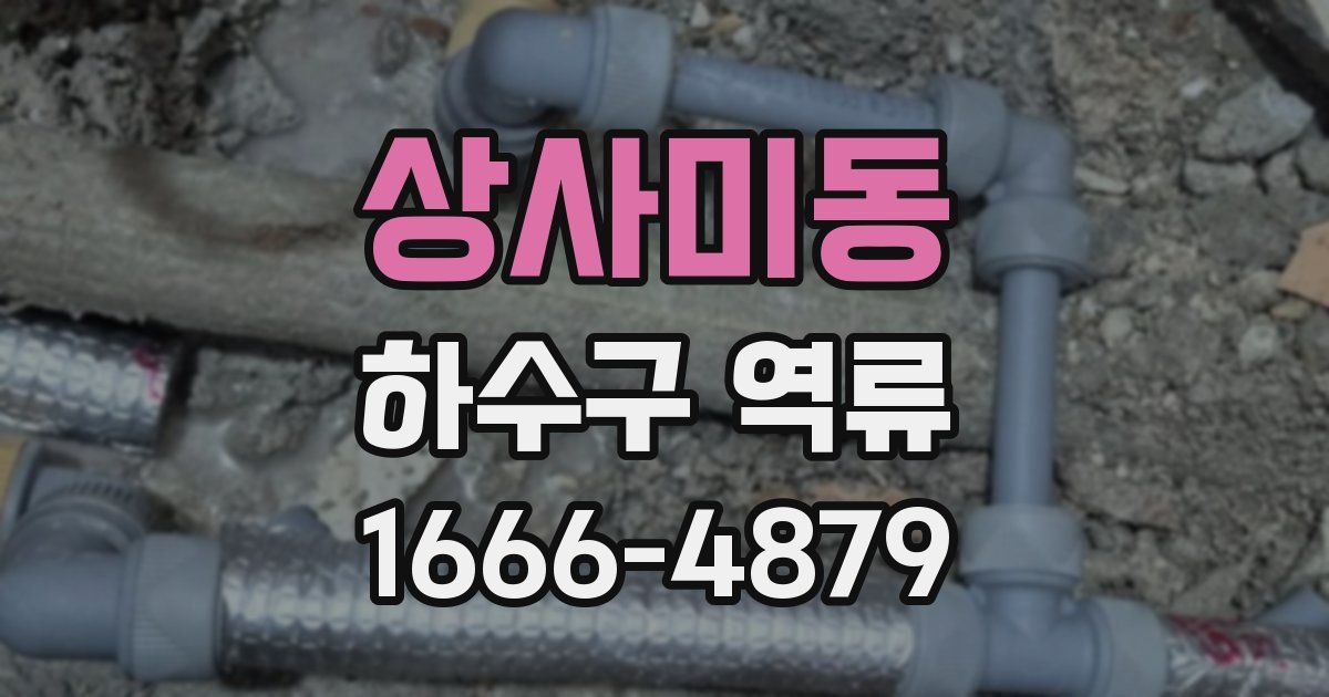 상사미동 하수구 역류