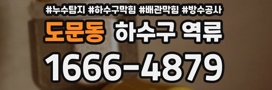 도문동 하수구 역류