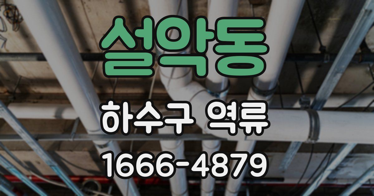 설악동 하수구 역류