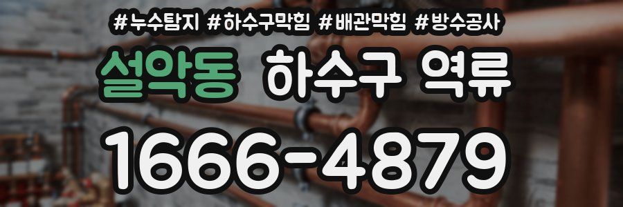 설악동 하수구 역류