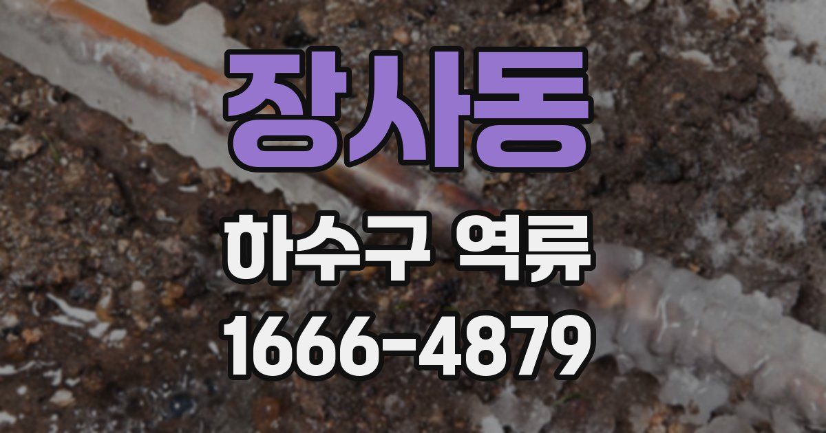 장사동 하수구 역류