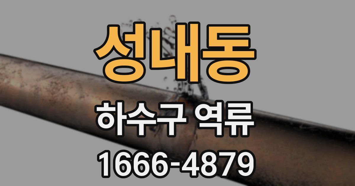 성내동 하수구 역류