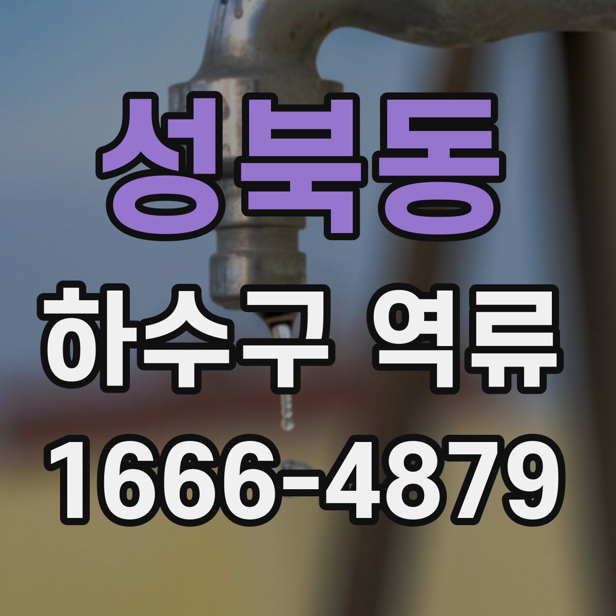성북동 하수구 역류