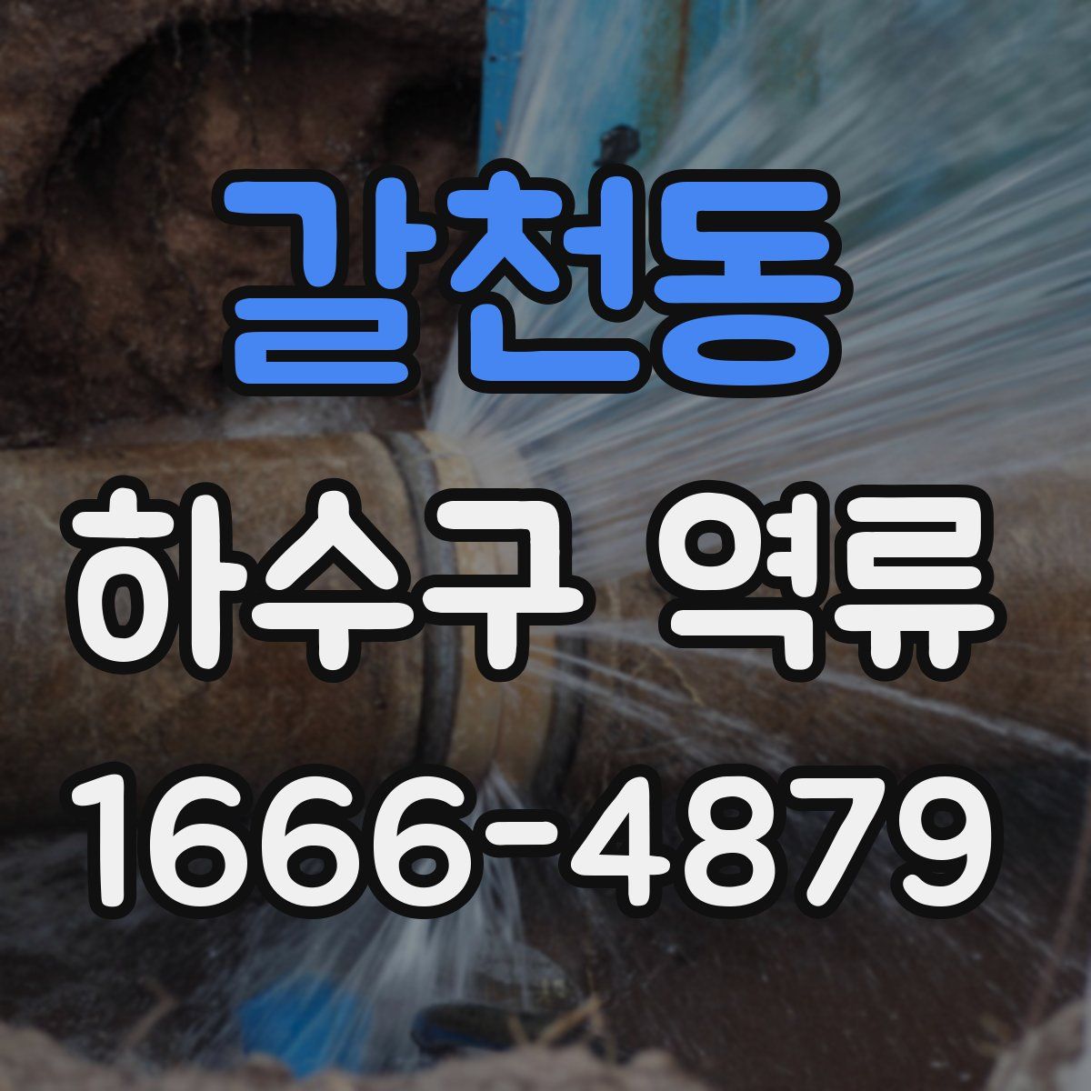 갈천동 하수구 역류