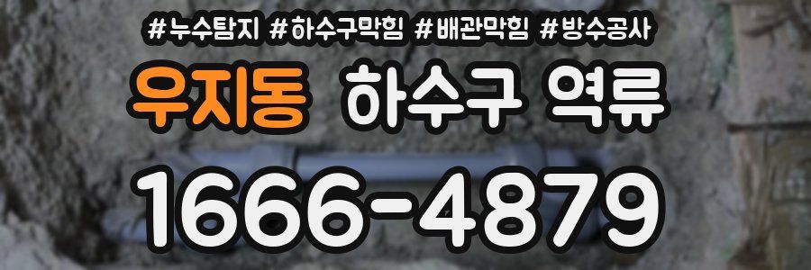 우지동 하수구 역류