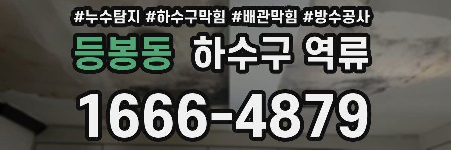 등봉동 하수구 역류
