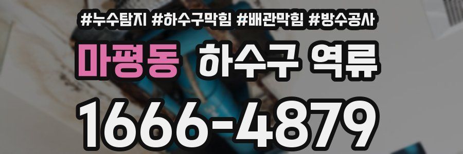 마평동 하수구 역류