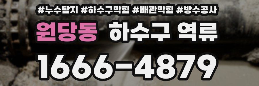 원당동 하수구 역류