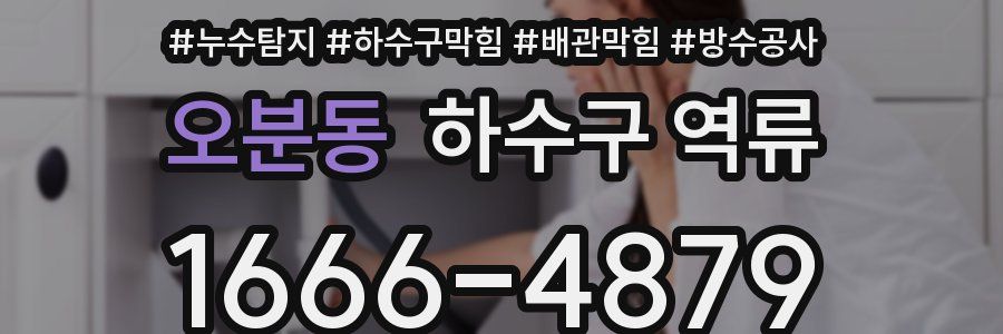 오분동 하수구 역류
