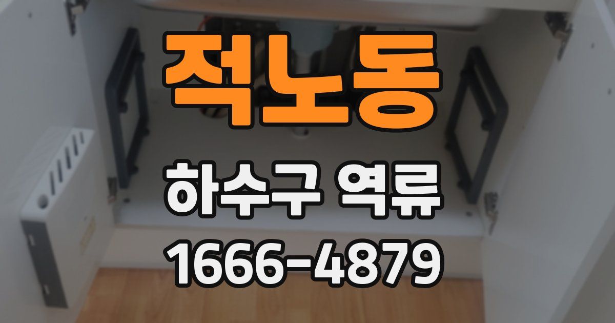 적노동 하수구 역류
