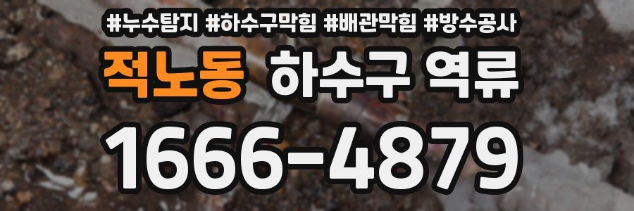 적노동 하수구 역류