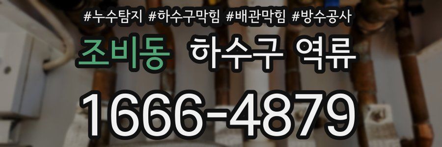 조비동 하수구 역류