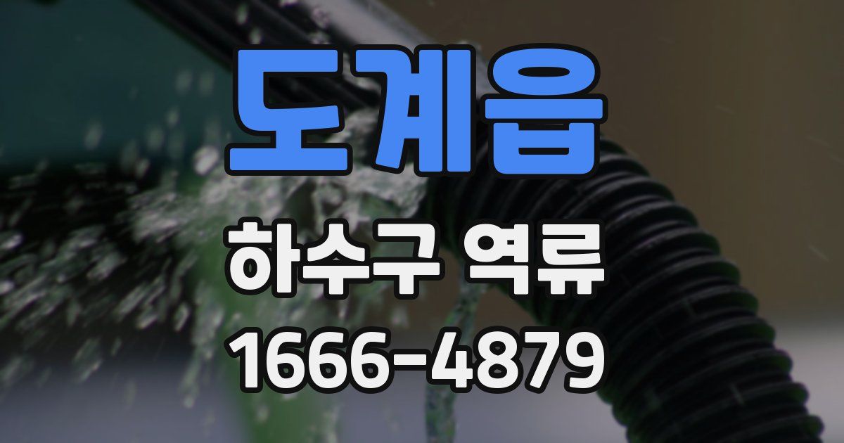 도계읍 하수구 역류