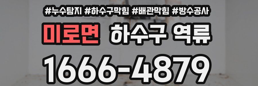 미로면 하수구 역류