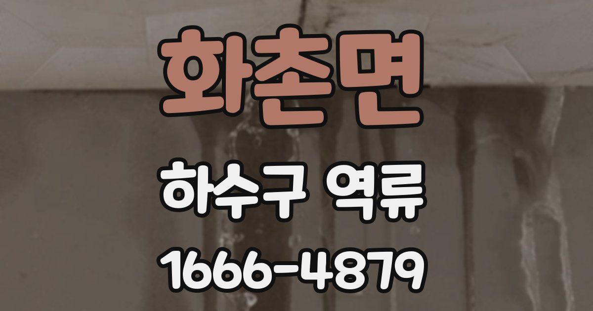 화촌면 하수구 역류