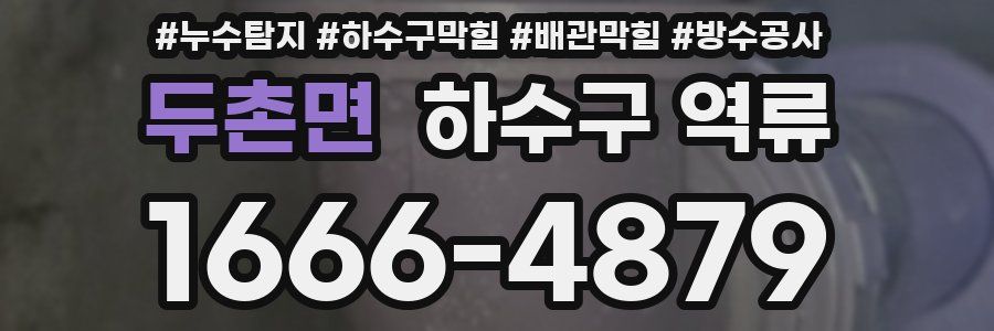 두촌면 하수구 역류
