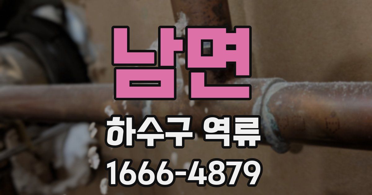 남면 하수구 역류