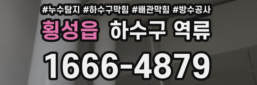 횡성읍 하수구 역류