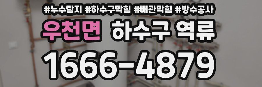 우천면 하수구 역류