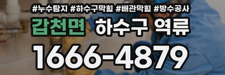 갑천면 하수구 역류
