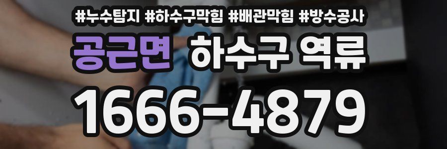 공근면 하수구 역류