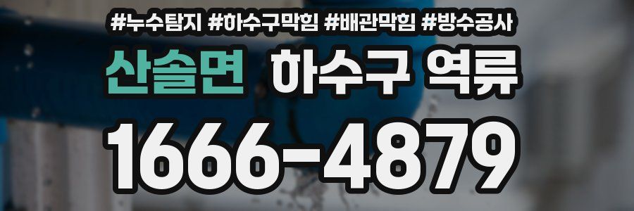 산솔면 하수구 역류