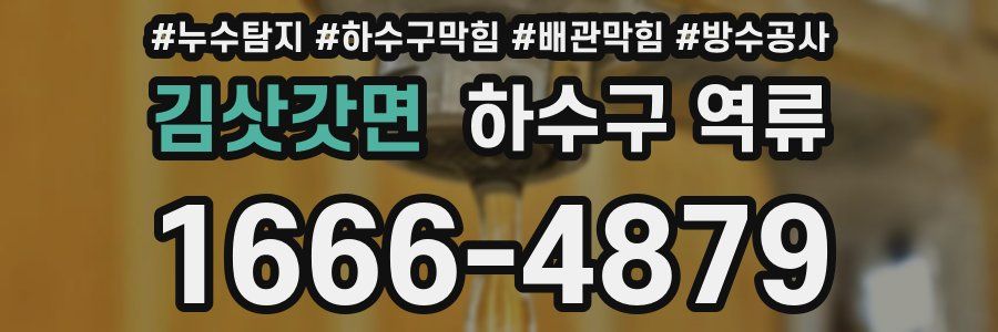 김삿갓면 하수구 역류