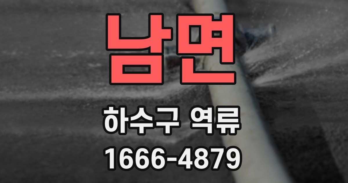 남면 하수구 역류
