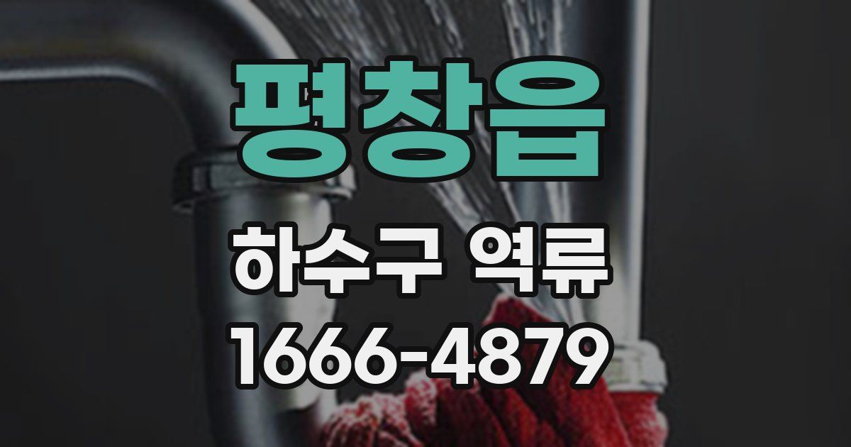 평창읍 하수구 역류