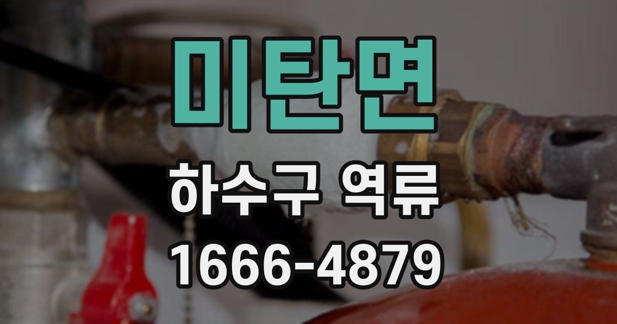 미탄면 하수구 역류