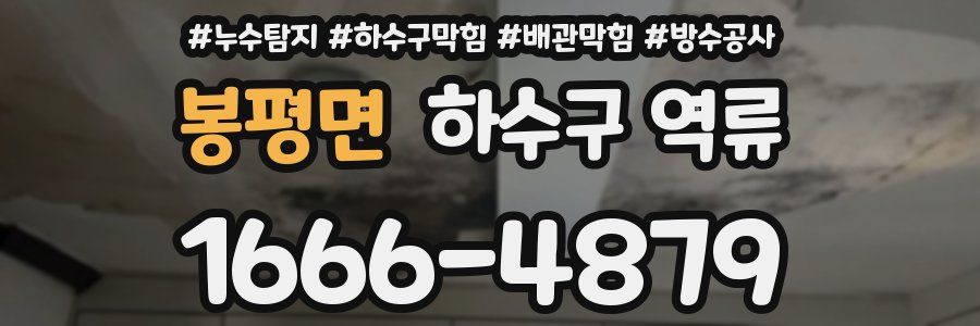 봉평면 하수구 역류