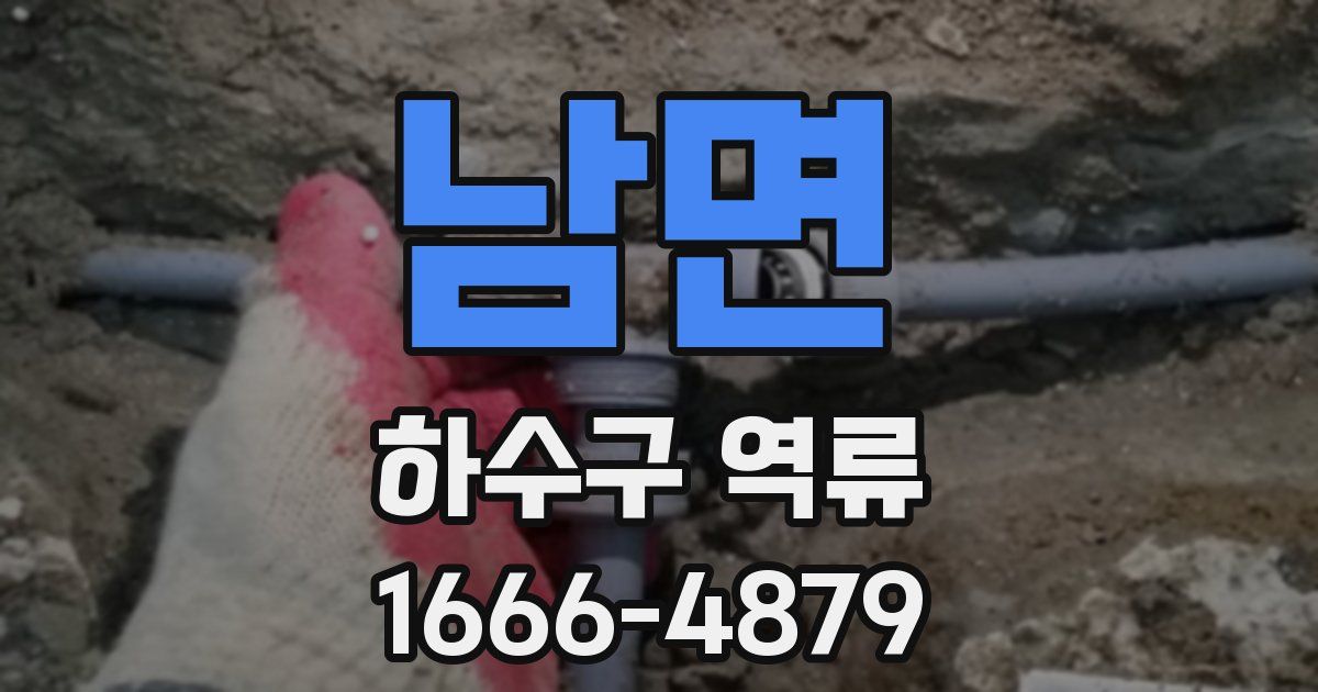 남면 하수구 역류