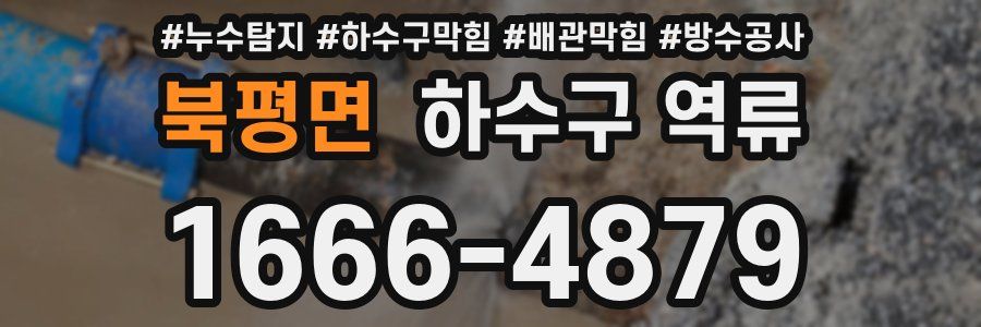 북평면 하수구 역류