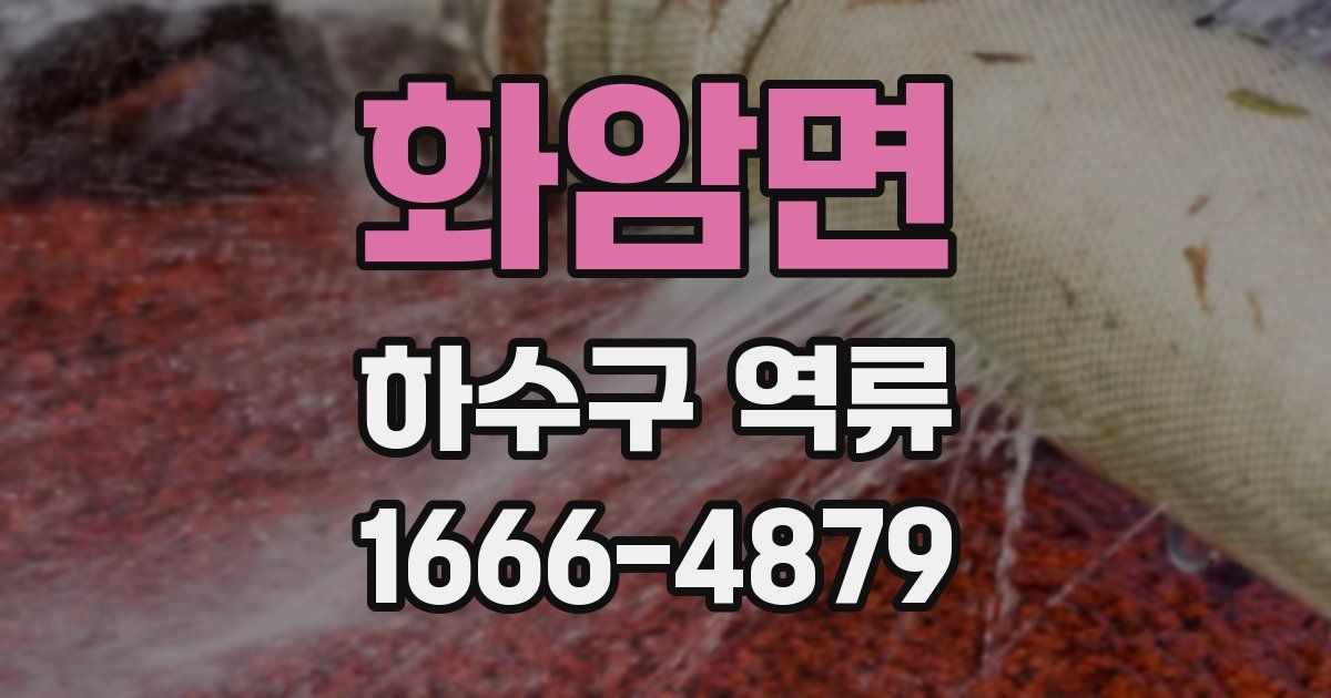 화암면 하수구 역류