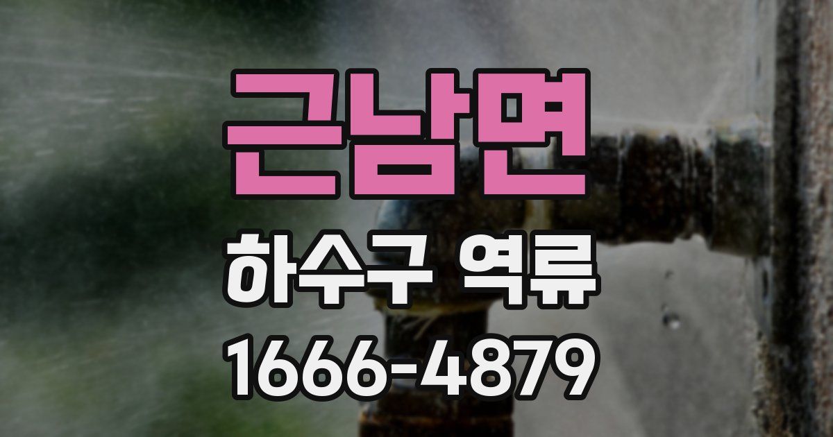 근남면 하수구 역류