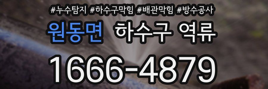 원동면 하수구 역류