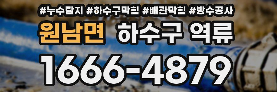 원남면 하수구 역류