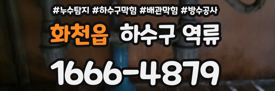 화천읍 하수구 역류