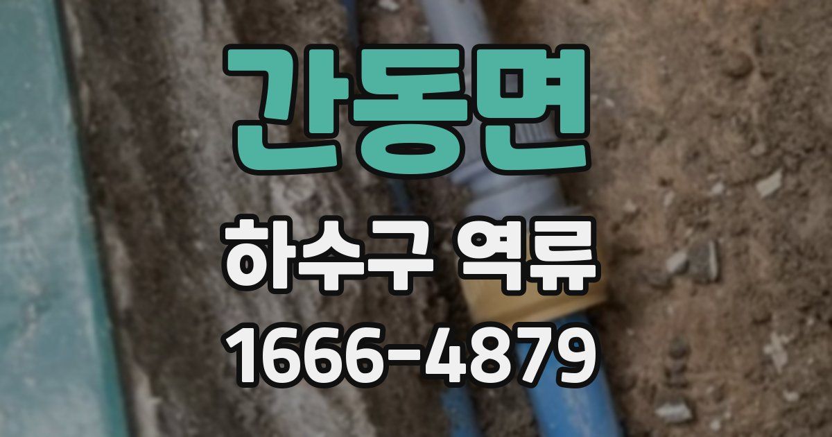 간동면 하수구 역류