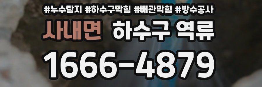사내면 하수구 역류