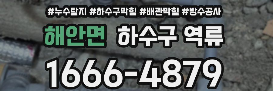 해안면 하수구 역류