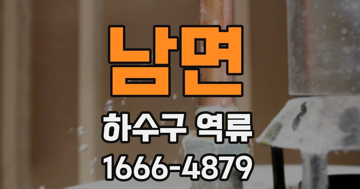 남면 하수구 역류