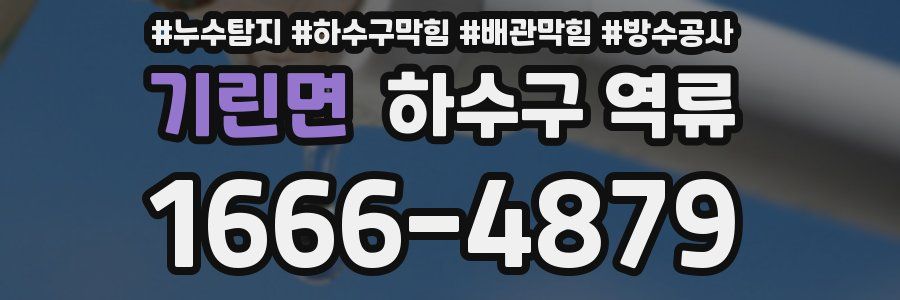 기린면 하수구 역류
