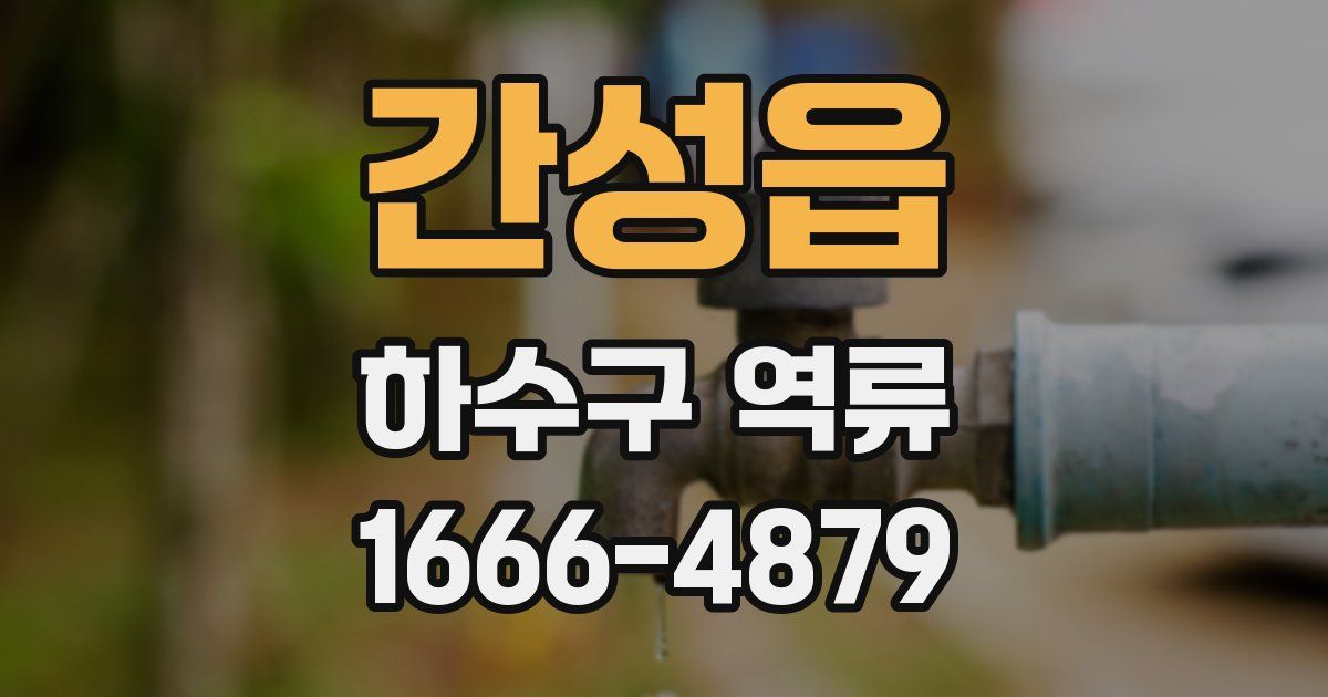 간성읍 하수구 역류