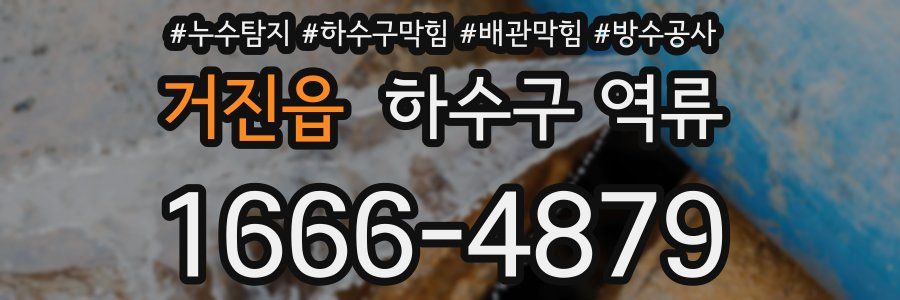 거진읍 하수구 역류