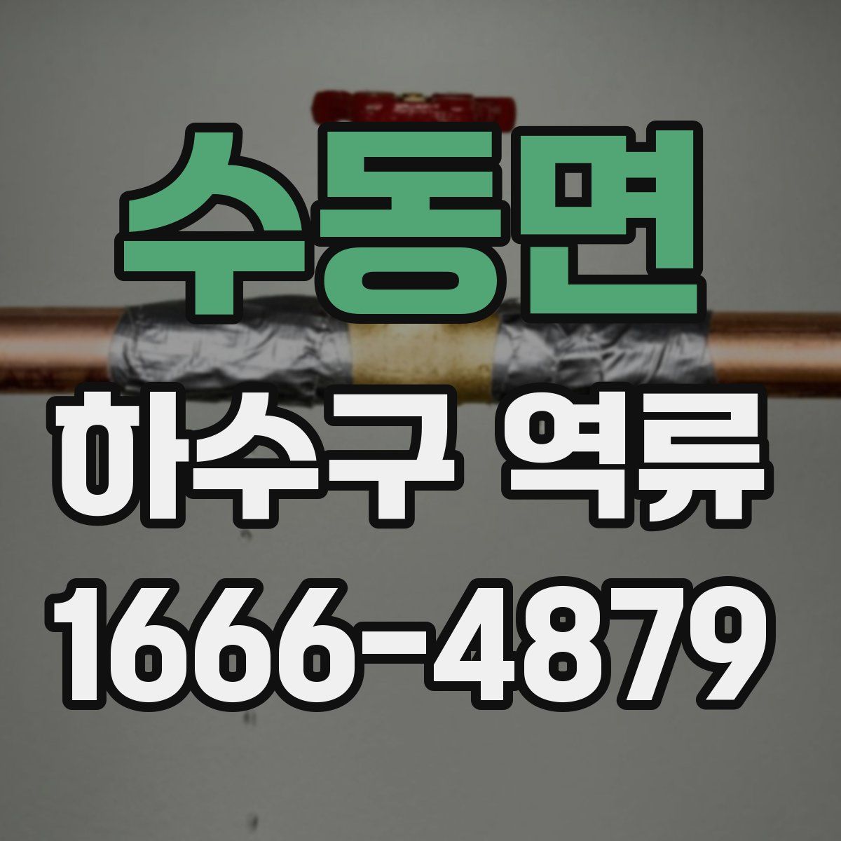 수동면 하수구 역류