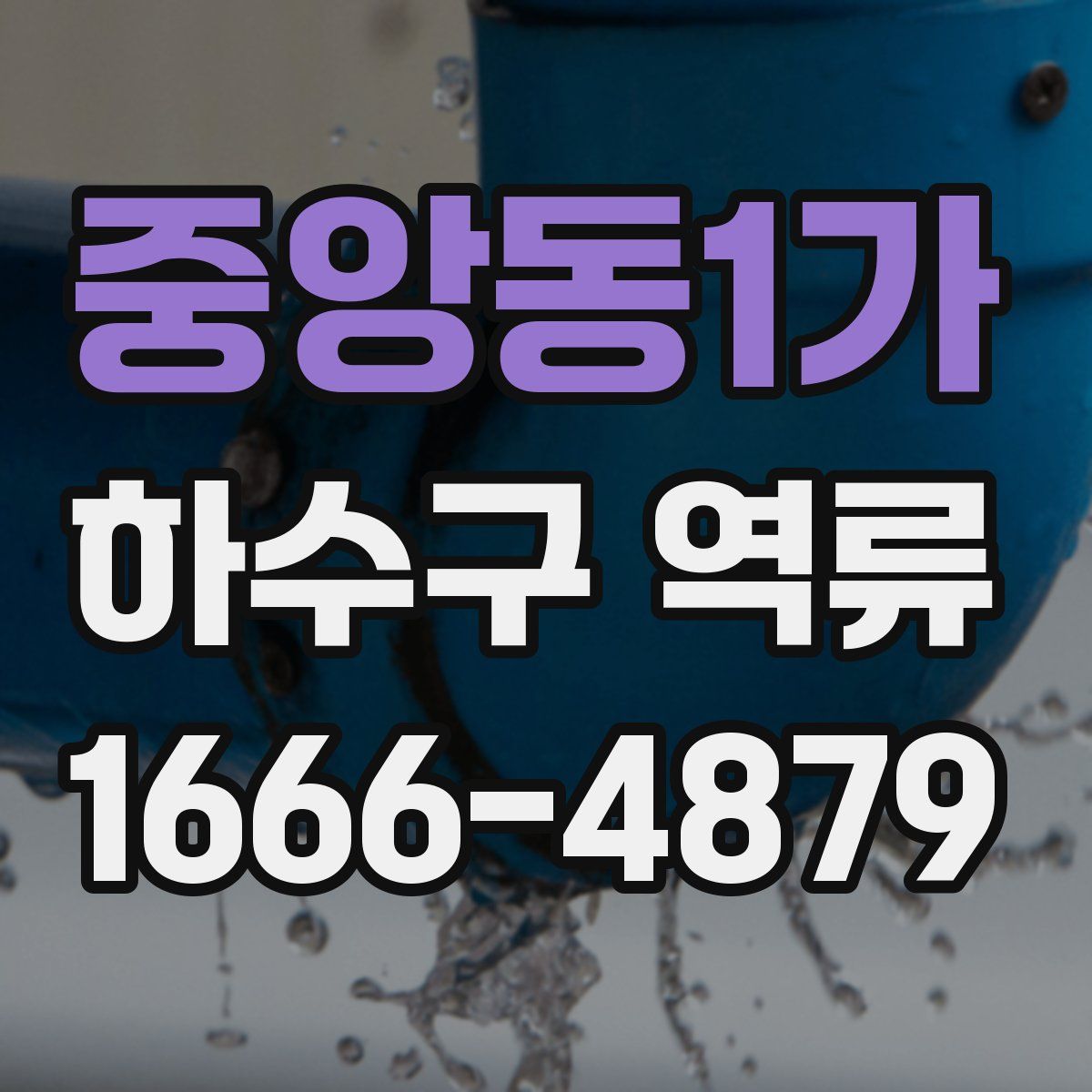 중앙동1가 하수구 역류