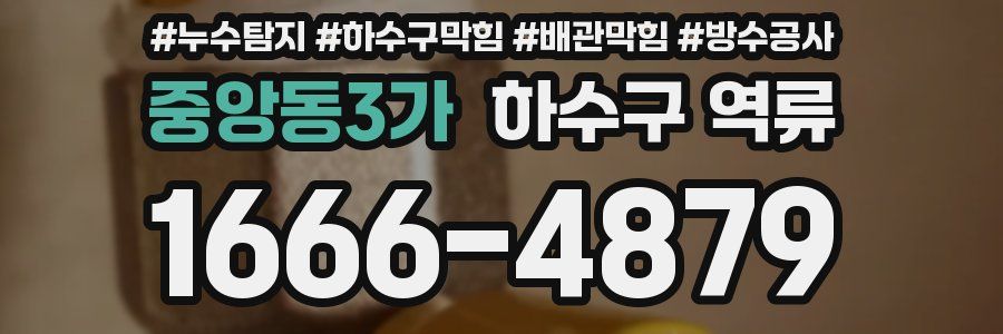 중앙동3가 하수구 역류