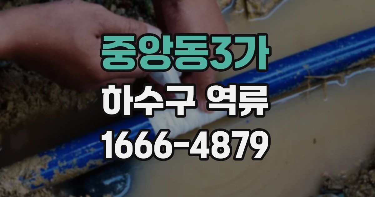 중앙동3가 하수구 역류